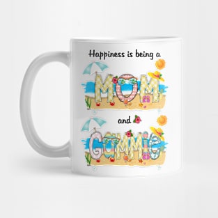 Happiness Is Being A Mom And Gammie Summer Beach Happy Mother's Day Mug